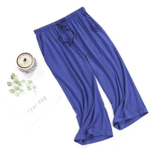 Women's pajamas pant summer cropped trousers modal comfortable home pants sports lounge wear large size sleepwear pant M-3XL