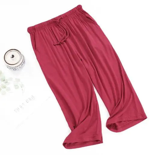 Women's pajamas pant summer cropped trousers modal comfortable home pants sports lounge wear large size sleepwear pant M-3XL