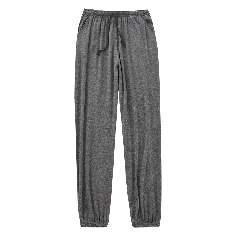 Modal Sleep Bottoms Men Lounge Wear Pants Viscose Sleepwear Casual Soft Sleeping Pants Spring Summer Mosquito Proof Trousers