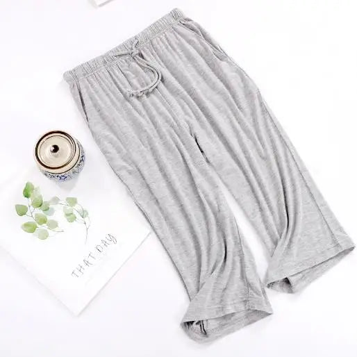 Women's pajamas pant summer cropped trousers modal comfortable home pants sports lounge wear large size sleepwear pant M-3XL