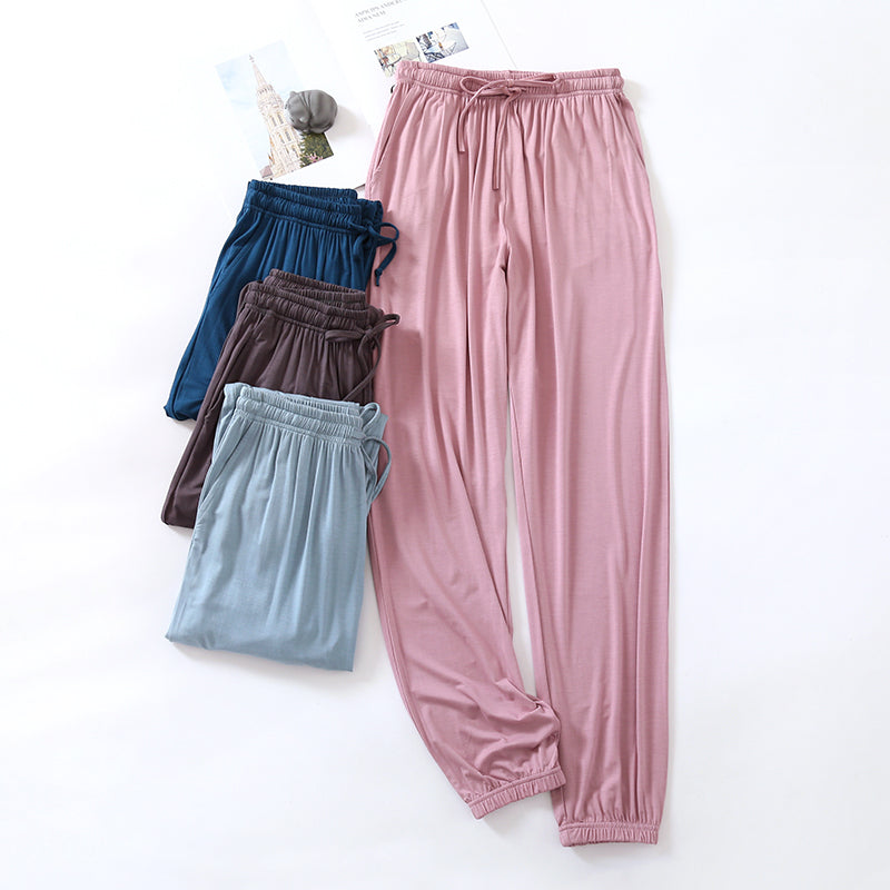 Modal Women's Drape Closed Feet Leg Shaping Home Pants