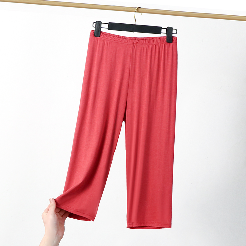 Modal Women's Summer Thin Oversized Leggings Loose Slimming and Simple Cropped Pants Casual Versatile Anti-Exposure Pants