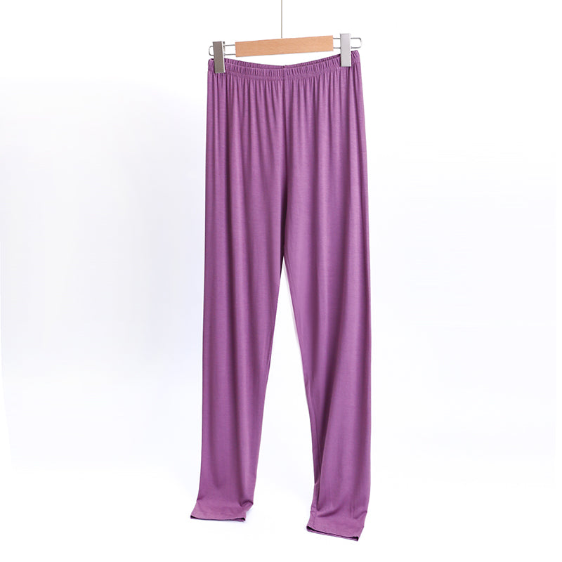Modal Women's Spring and Autumn Solid Color Loose Leggings