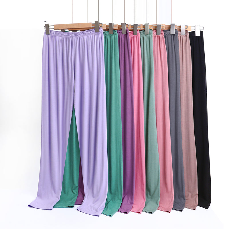 Modal Women's Spring and Autumn Solid Color Loose Leggings