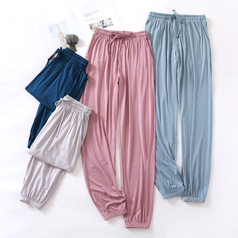 Modal Women's Drape Closed Feet Leg Shaping Home Pants