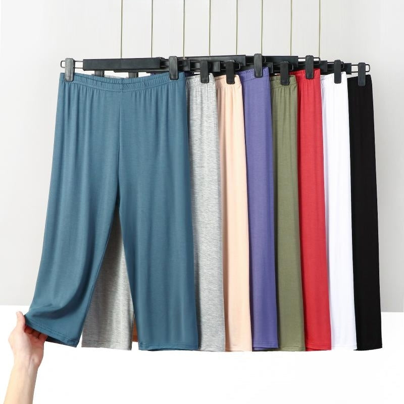 Modal Women's Summer Thin Oversized Leggings Loose Slimming and Simple Cropped Pants Casual Versatile Anti-Exposure Pants