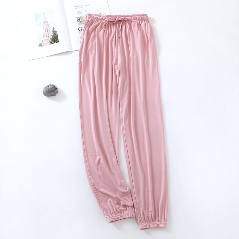 Modal Women's Drape Closed Feet Leg Shaping Home Pants