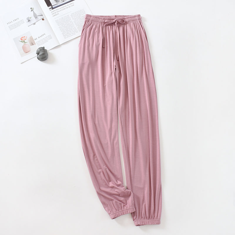 Modal Women's Drape Closed Feet Leg Shaping Home Pants