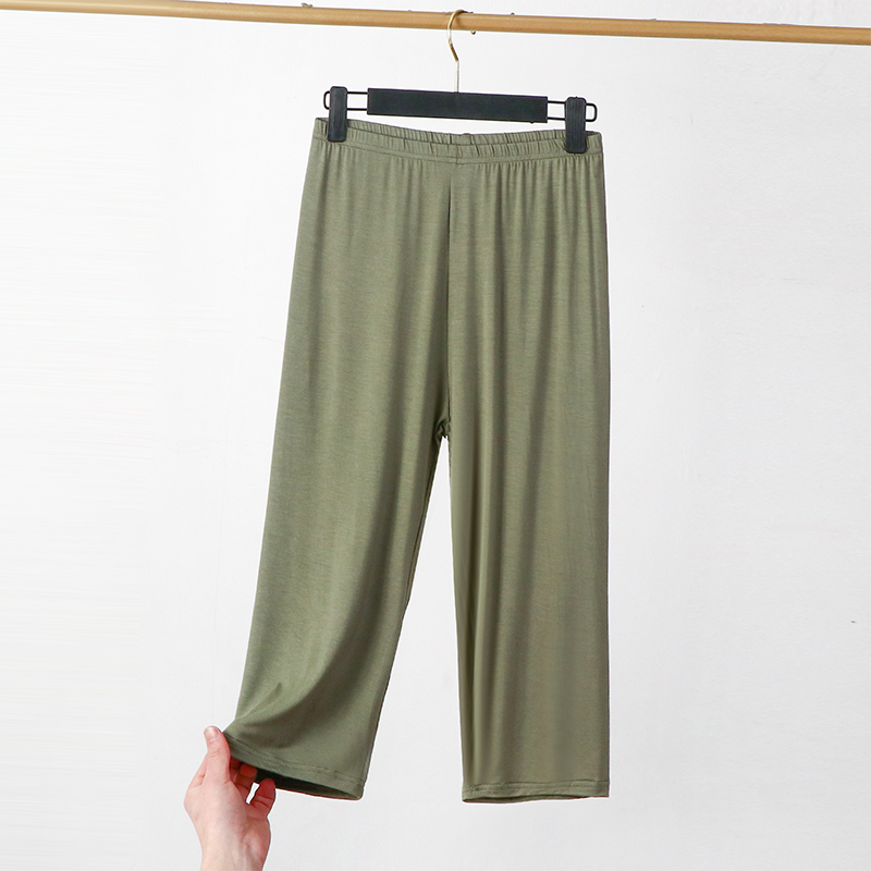 Modal Women's Summer Thin Oversized Leggings Loose Slimming and Simple Cropped Pants Casual Versatile Anti-Exposure Pants