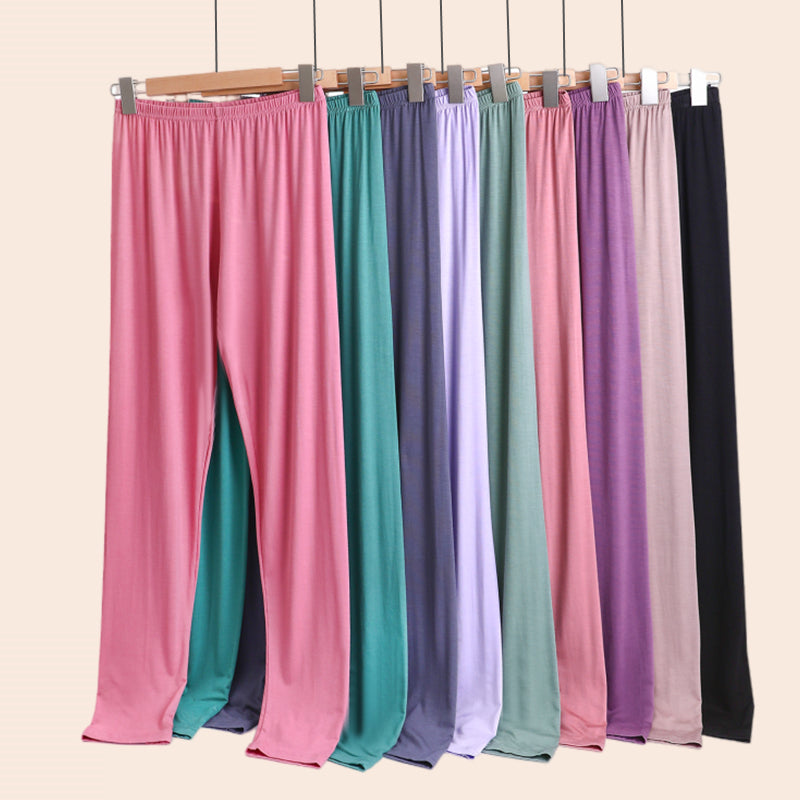 Modal Women's Spring and Autumn Solid Color Loose Leggings