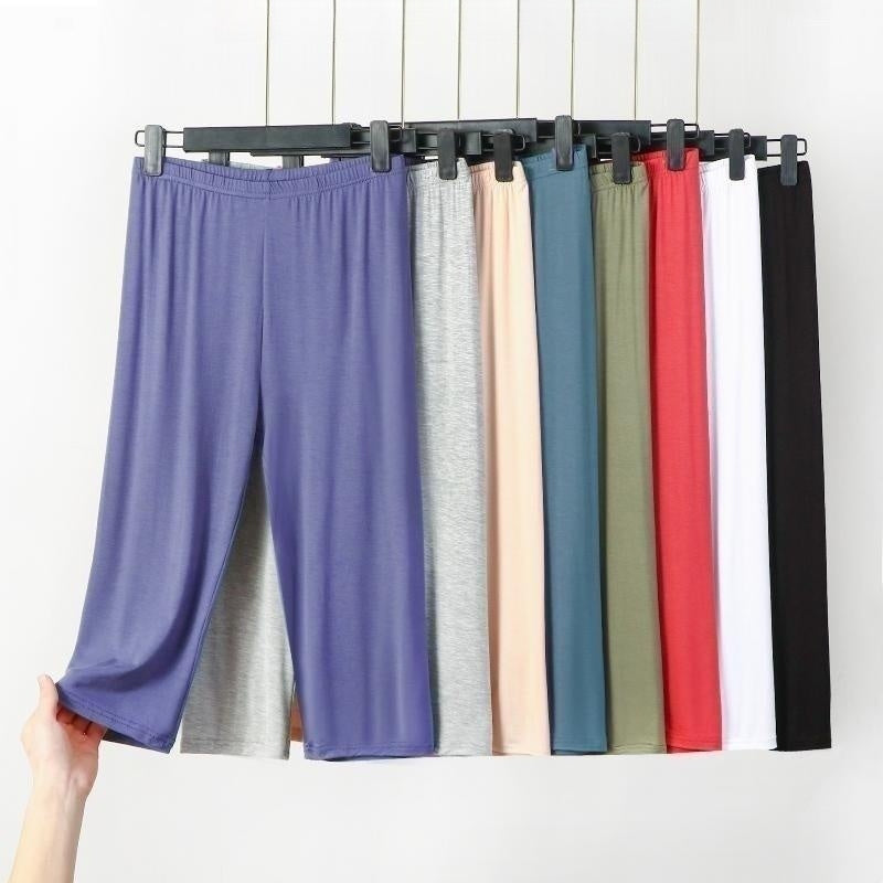 Modal Women's Summer Thin Oversized Leggings Loose Slimming and Simple Cropped Pants Casual Versatile Anti-Exposure Pants