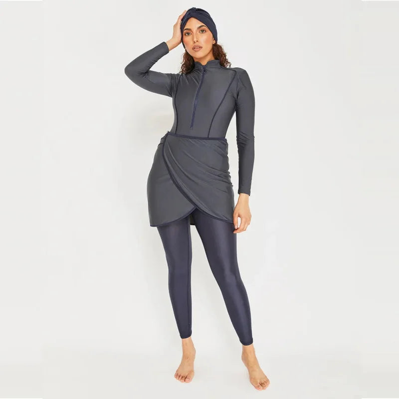 Women half Muslim swimwear plus size Muslim swimwear Muslimah Islamic swimsuit swim surf wear sport burkinis S-4XL