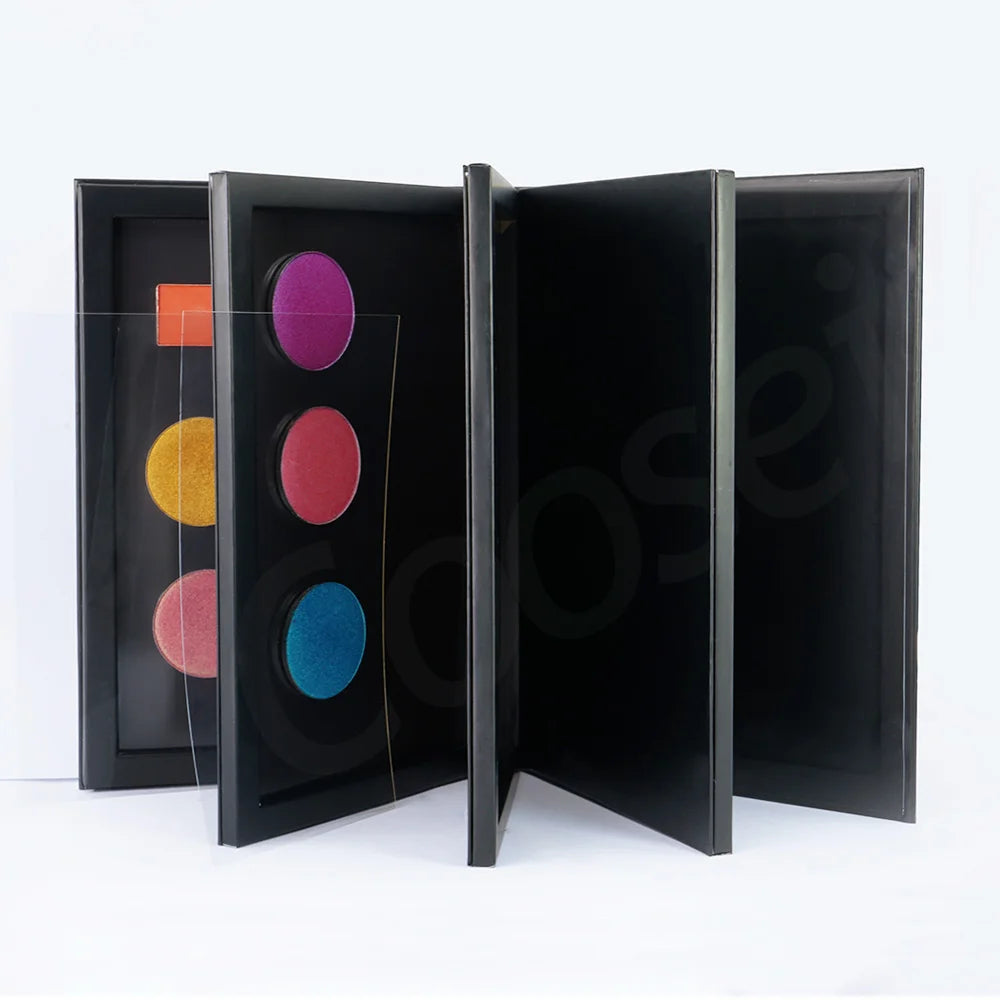 Book Shaped New Extra Large Magnetic Eyeshadow Pallete 3/4 Layers EMPTY Big Makeup Palette Storage Box 60pcs 36mm Shadows