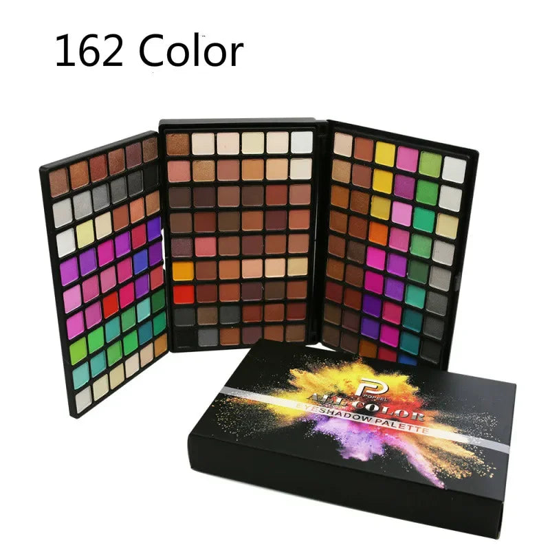 Multi-function 162 Color Shimmer Eyeshadow Makeup Palette Matte Eye Shadow Powder High-shine Sequin Nude Glitter Eyes Make Up