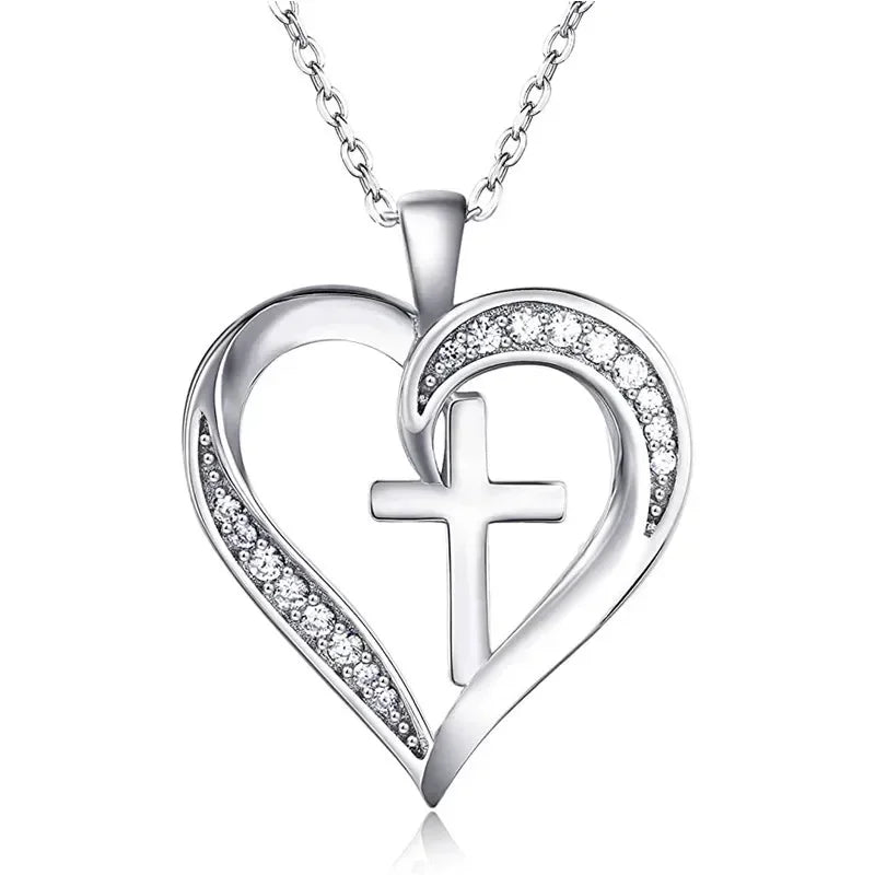 New Mother's Day Women Necklace Love Green Cubic Zirconia Letter "I You" Exquisite Anniversary Gift Mom Fashion Jewelry