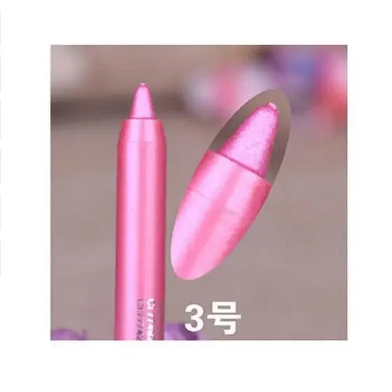 12 Color Long Lasting Eyeshadow Pigment Eye Liner Pencil Waterproof Women Glitter Sliver Eyeliner Pen Makeup Cosmetics Tools