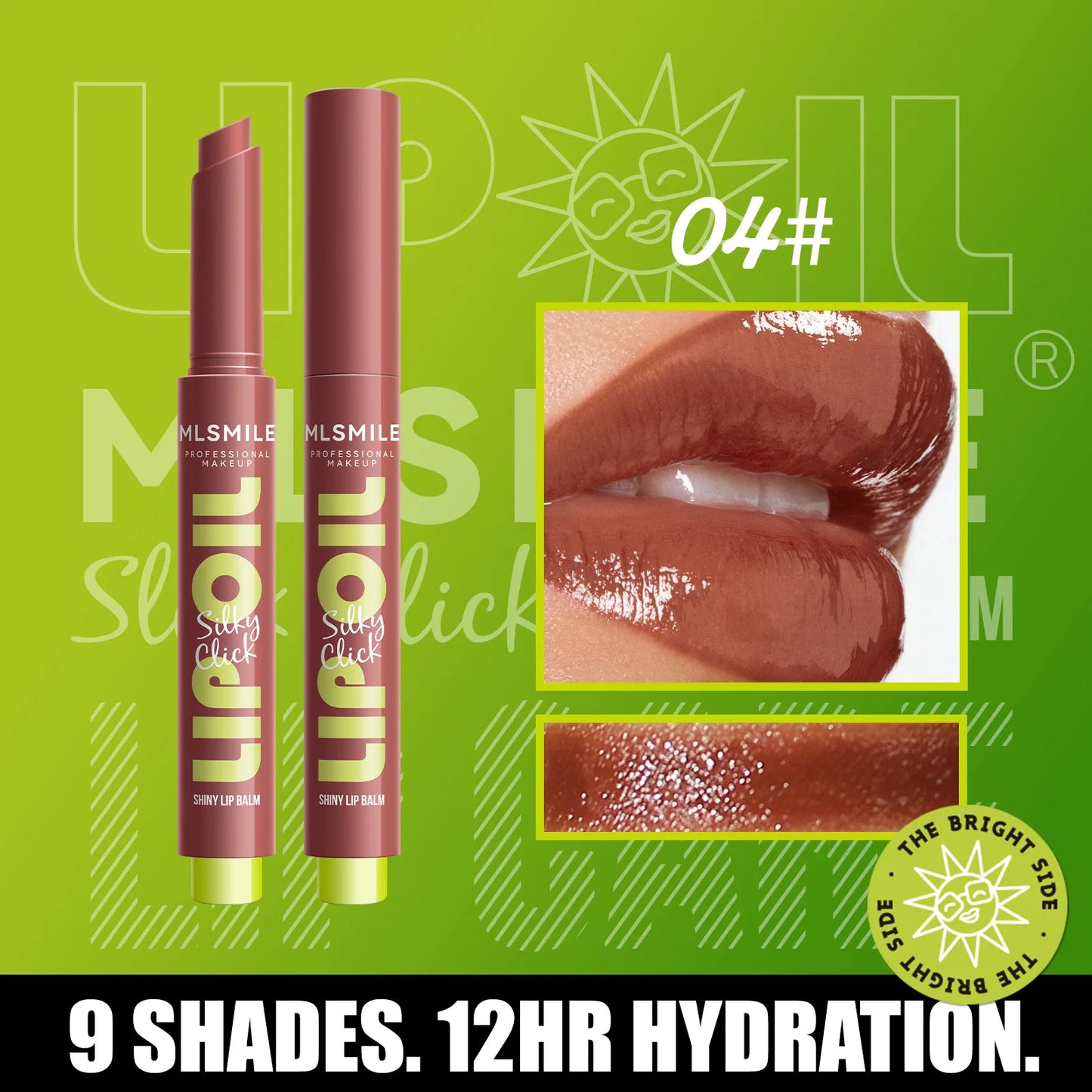 MLSMILE multi-color Silky Click Lip Care Hydrating Lip Gloss with Radiant Mirror HIGH-Shine, Effortless Press Long-Lasting SEXY