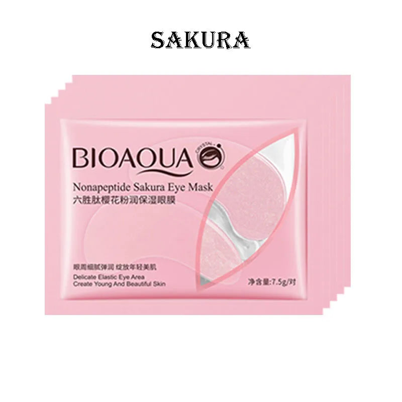 10pcs Bioaqua Collagen Eye Mask Anti Dark Circles skincare Masks Eye Patches Under Eye Bags Korean Skin Care Products