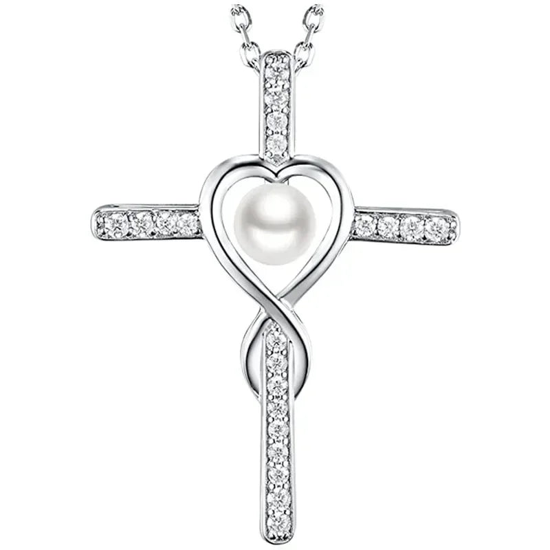 New Mother's Day Women Necklace Love Green Cubic Zirconia Letter "I You" Exquisite Anniversary Gift Mom Fashion Jewelry