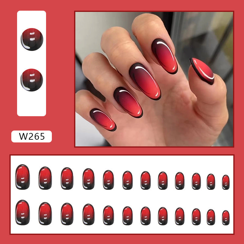 Foreign Trade Elegant White Wear Armor Fashion Ins Style Nail Sticker Fake Nails 24 Pieces Boxed