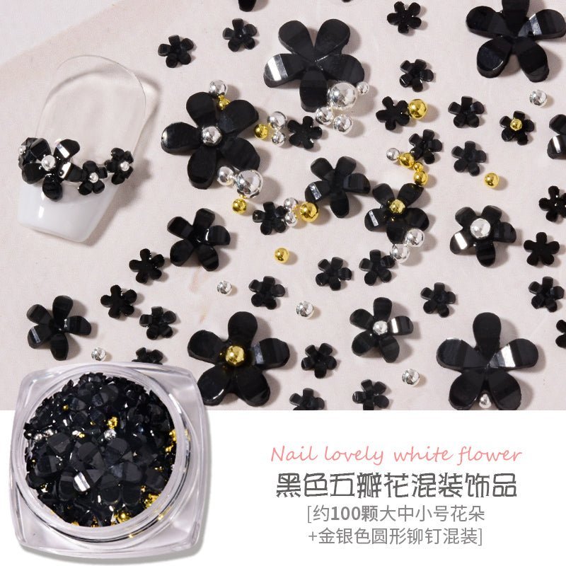 Internet Hot Diamond 3D Flower Nail Ornament