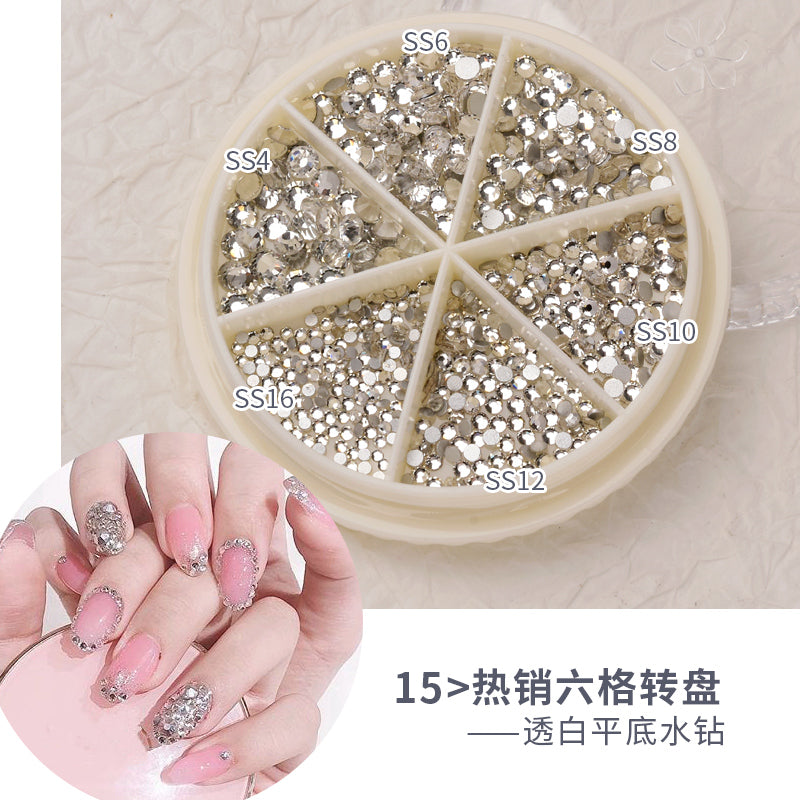 Internet Hot Diamond 3D Flower Nail Ornament