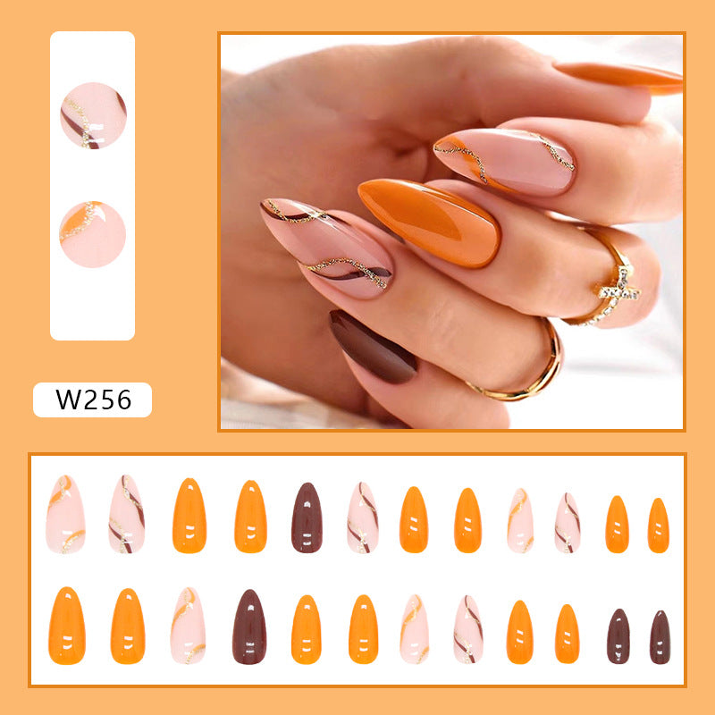 Foreign Trade Elegant White Wear Armor Fashion Ins Style Nail Sticker Fake Nails 24 Pieces Boxed