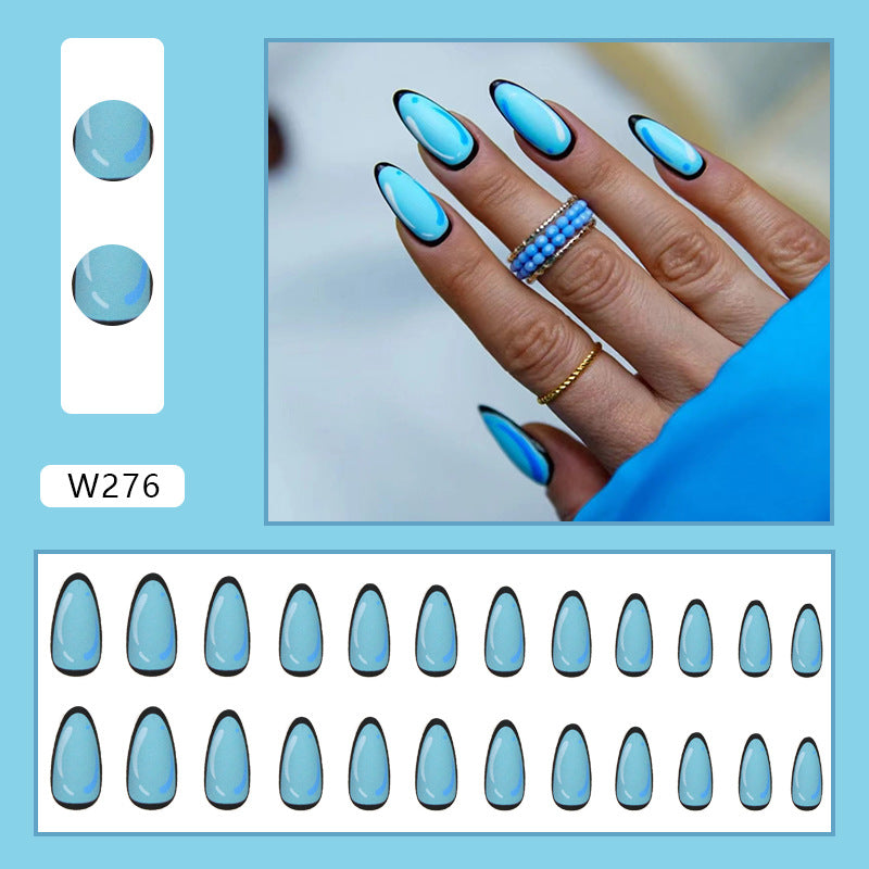 Foreign Trade Elegant White Wear Armor Fashion Ins Style Nail Sticker Fake Nails 24 Pieces Boxed