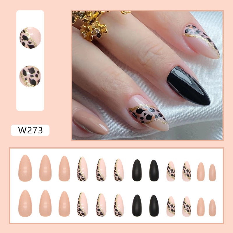 Foreign Trade Elegant White Wear Armor Fashion Ins Style Nail Sticker Fake Nails 24 Pieces Boxed