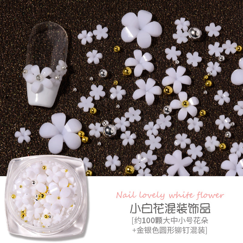 Internet Hot Diamond 3D Flower Nail Ornament