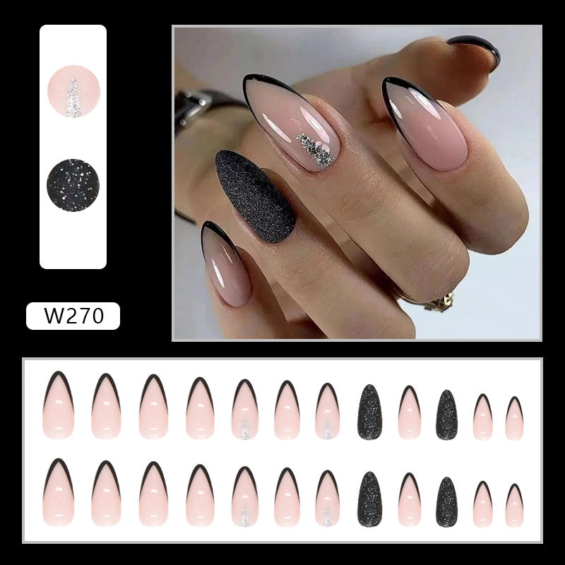 Foreign Trade Elegant White Wear Armor Fashion Ins Style Nail Sticker Fake Nails 24 Pieces Boxed