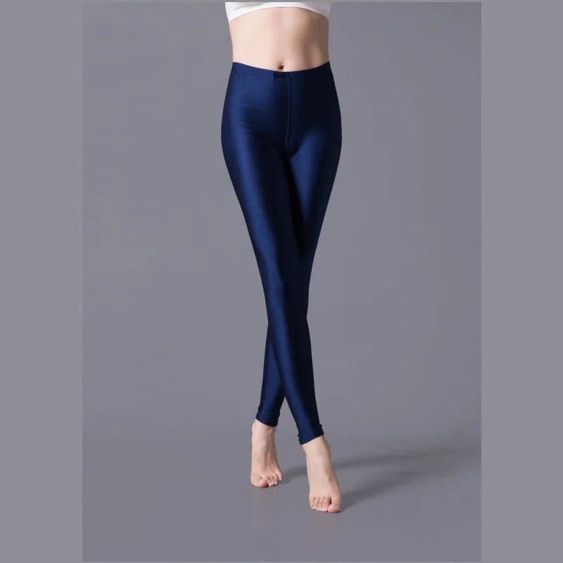 High Elastic Skinny Leggings Pencil Pants Slim Plus Size Trousers Shiny Yoga Pant For Female Sexy Skin Friendly Tight Legging