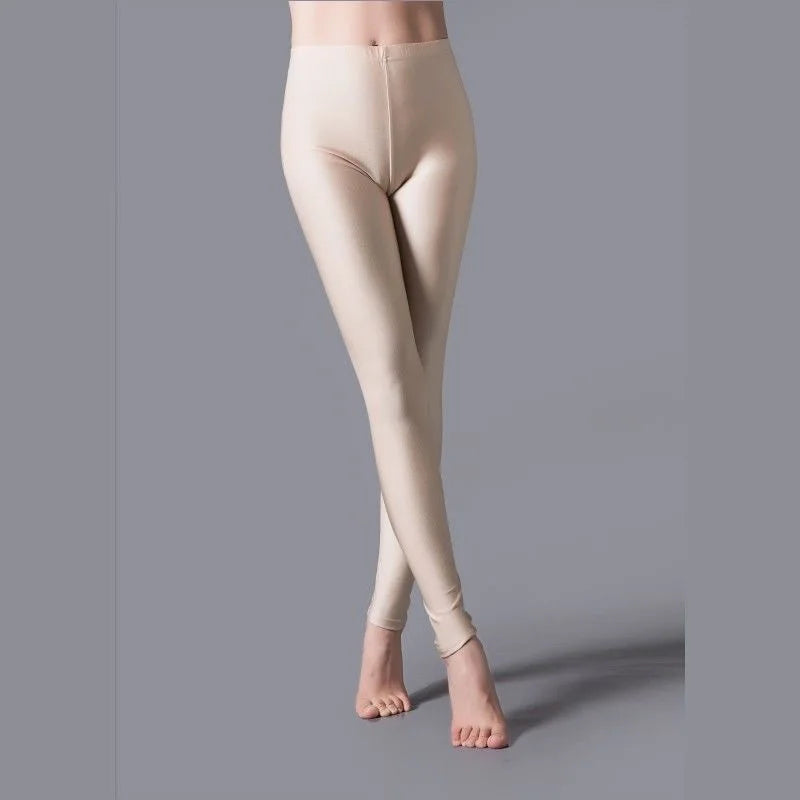 High Elastic Skinny Leggings Pencil Pants Slim Plus Size Trousers Shiny Yoga Pant For Female Sexy Skin Friendly Tight Legging