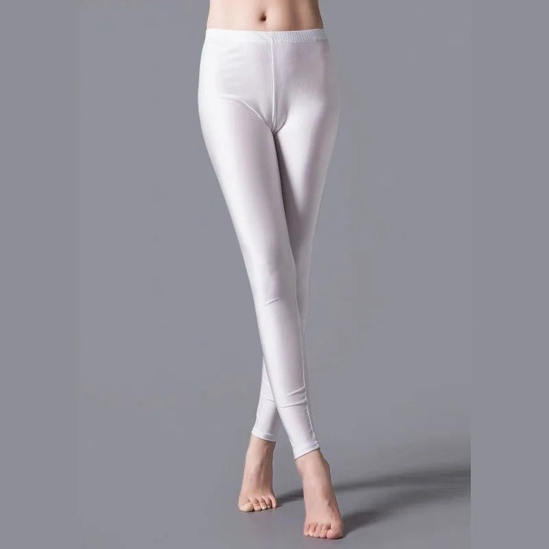 High Elastic Skinny Leggings Pencil Pants Slim Plus Size Trousers Shiny Yoga Pant For Female Sexy Skin Friendly Tight Legging