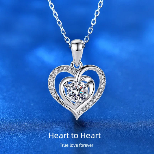 100% genuine moissani paired with S925 sterling silver necklace GRA certificate, suitable for 1 carat and 3 carat engagement gif