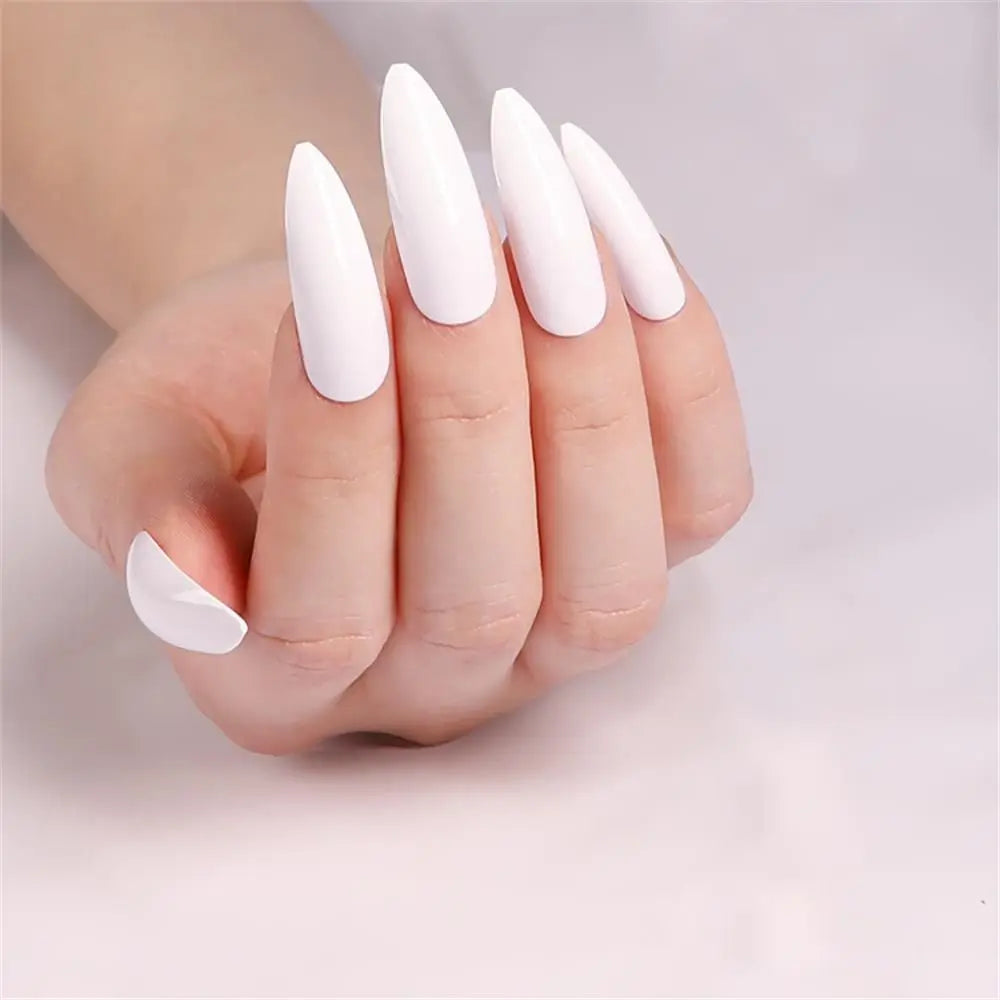 24pcs Cat's Eye Fake Nails French Glitter Aurora Blur False Nail Cat's Eye Crystal Pure Color Full Cover Press on Nails Nail Tip