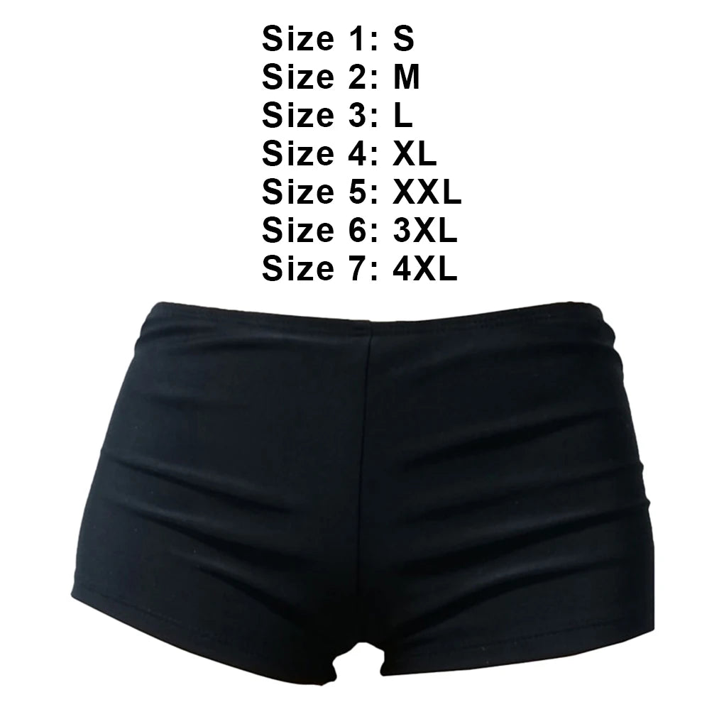 Women’s Boxer Swimming Trunks Plus Size Conservative Black Swimming Trunks for Women Fashionable Comfortable Women Swimsuit