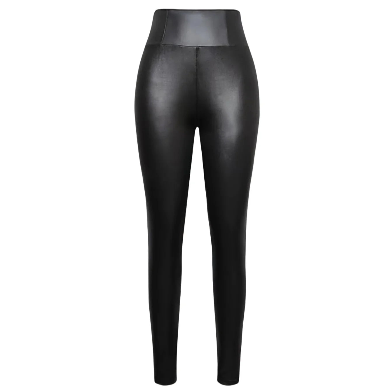 Women's Leather Tight-Fitting Pants High Waisted Sexy Elastic Hip Lift Pants Daily Casual Legging Trousers for Yoga Daily