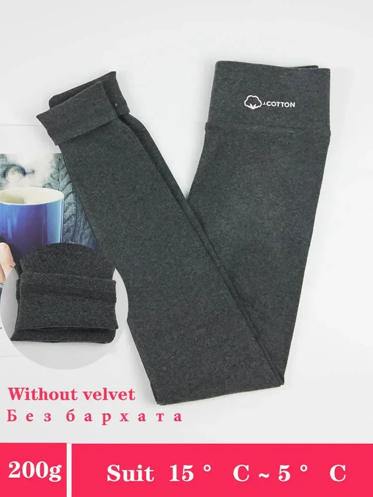 Women's Leggings Winter Lamb Cashmere Warm Pants with Fleece Female Legging Slim Tights Cotton Velvet Thermal Leggings for Women